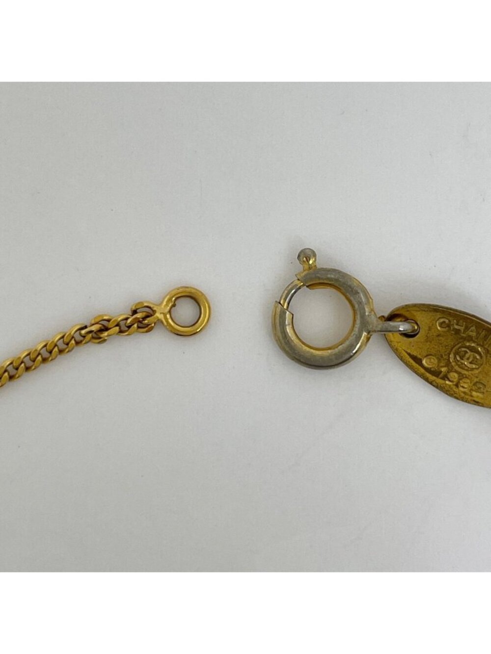 Chanel CC Logo Line Stone Triple Bracelet Gold - Picture 3 of 7